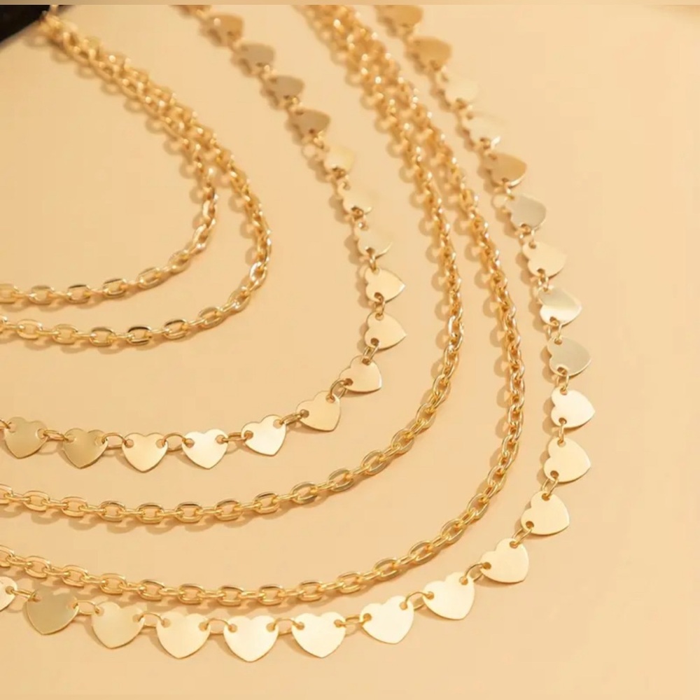 SOLD Sexy Gold Heart Tassle Girdle - Picture 3 of 5